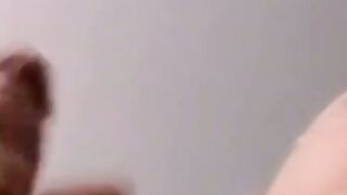 Amateur guy strokes his cock to porn while recorded with cam