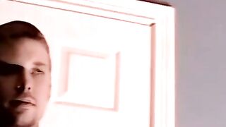 Amateur guy strokes his cock to porn while recorded with cam