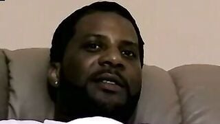 Big cocked black amateur masturbates solo on camera
