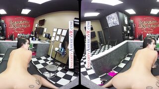 Beauty alt-cunt with mouth, Katrina Jade, pays for her new ink with her