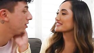 Ethans Seeks is Unwind while his stepmom Chloe Amour wanders around the house. She joins Ethan on the couch and