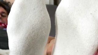 MaleFeetXXX.com - Obsessed Dan's intense sniffing and licking of hairy Nathan L's fee
