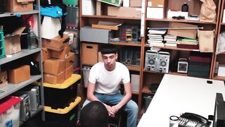 Twink Thieving Suspect Gets Bareback Screwed by BBC