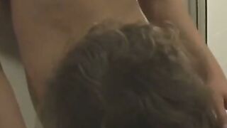 Curly haired hunk Kent Montana ball licking and cock sucking