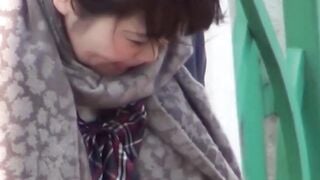 NipponPissTV.com - Japanese schoolgirl finds a perfect public place to pee outdoors