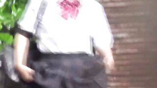 NipponPissTV.com - Naughty Japanese schoolgirl pissing in a public building openly