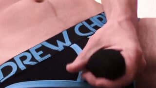 SwingYourBalls.com - Zack Randall self sucks then cums hard from fleshlight stroking