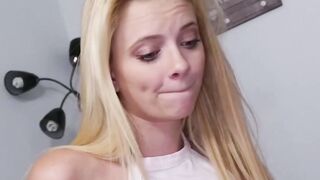 Cutie Riley Star eats stepdads jizz after had POV drilling