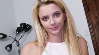 Cutie Riley Star eats stepdads jizz after had POV drilling