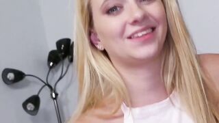 Cutie Riley Star eats stepdads jizz after had POV drilling