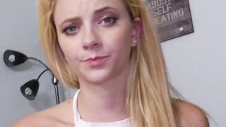 Cutie Riley Star eats stepdads jizz after had POV drilling