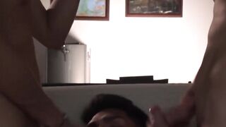 BreedingLatino.com - Skinny Latino amateur takes raw cock while sucking thick dick
