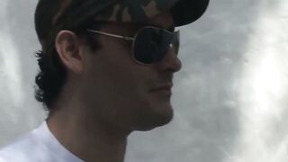 DaddyBreeding.com - Naughty young army cadet rides majors raw cock outdoors until the