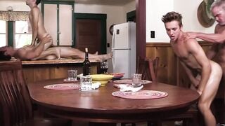 Dinner with our sexy and horny stepdad