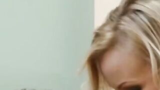 Stunning escort Allison hard fucks hung stud before facial