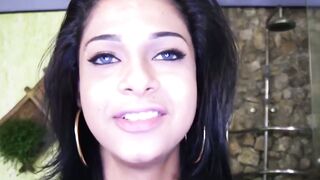 Beautiful tgirl plays with her juicy dick and tight hole