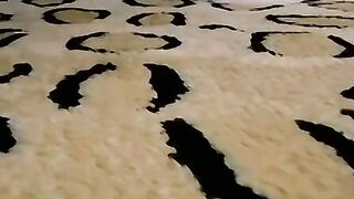 Black dude masturbates on the floor waiting for cum spray