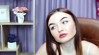 Big boobs redhead babe strips bra