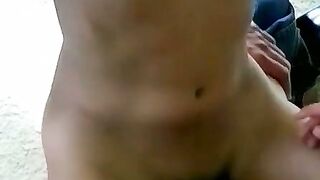 Nubile twink blows dick before bending over for anal