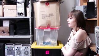 Babe interrogated by cop before deepthroat and sideways plow