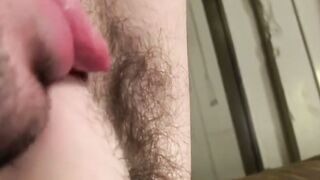 MenWithFur.com - Hairy freak Dempsey strokes his boner and licks his pits