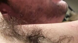 MenWithFur.com - Hairy freak Dempsey strokes his boner and licks his pits