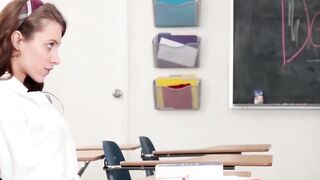 Stupid slut Anya Olsen gets her cunt smashed in detention