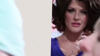 Fake tits MILF with amazing ass sharing cock with cute teen