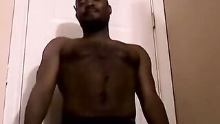 JoeSchmoeXXX.com - Hot black stud KG strokes his thick cock in his solo cam show