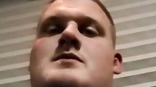 JoeSchmoeXXX.com - Chubby dude Chez blasts his hot cum all over a dude's eager face