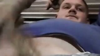 JoeSchmoeXXX.com - Chubby dude Chez blasts his hot cum all over a dude's eager face