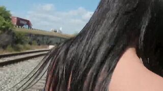 Latina Rose Monroe twerks before public pussy penetration