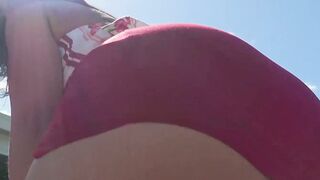 Latina Rose Monroe twerks before public pussy penetration