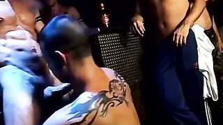 FilthyPissPlay.com - Tattooed studs enjoy cock sucking and group pissing sex