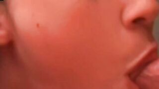 Young pierced Abigail Rose swallows cum after passionate BJ