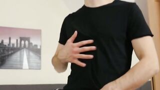 BoysHD.com - Twink with hard cock jerks off and strokes his dick for our viewing plea