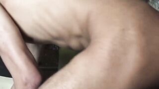 Cute boy Danny strips his clothes to suck my friends throbbing cock until cumshot
