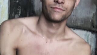 Cute boy Danny strips his clothes to suck my friends throbbing cock until cumshot