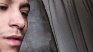 Cute boy Danny strips his clothes to suck my friends throbbing cock until cumshot