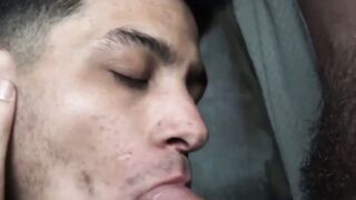 Cute boy Danny strips his clothes to suck my friends throbbing cock until cumshot