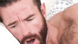 FamilyPornSite.com - Hairy daddy's big cock for cute stepson's tight hole