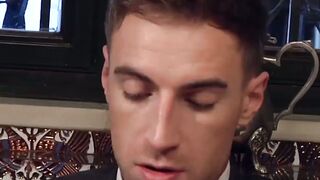 Executive hunk Kayden Gray deepthroated before doggystyle