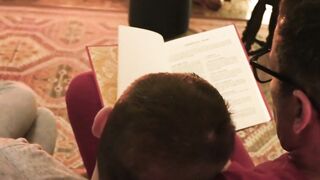 IncestGay.com - Smooth stepson fucked hard bareback by sexy mustache stepdad