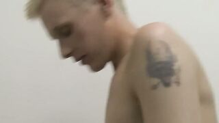 Young twink loves sucking dick and licking some hairy balls