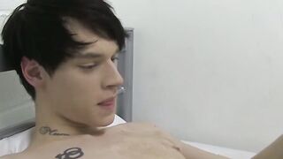 Young twink loves sucking dick and licking some hairy balls