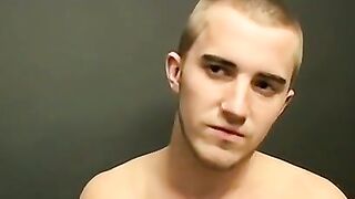 Athletic straight thug masturbates hairy cock and cums