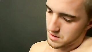 Athletic straight thug masturbates hairy cock and cums
