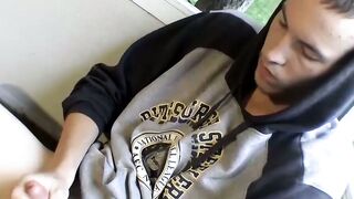 Confident thug Jake Reid gets that gorgeous big boner out