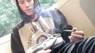 Confident thug Jake Reid gets that gorgeous big boner out