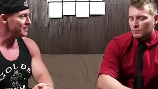 Young homo Jake Karhoff jacks off while foot worshiped